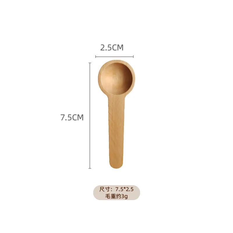 10Pcs Mini Wooden Spoons Kitchen Seasoning Honey Coffee Kitchen Cooking Coffee Bean Salt Spice Jars Wooden Measuring Spoons