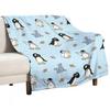 Noot Pingu and Friends Throw Blanket Soft Plush Plaid Cute Blanket Plaid Summer Blanket
