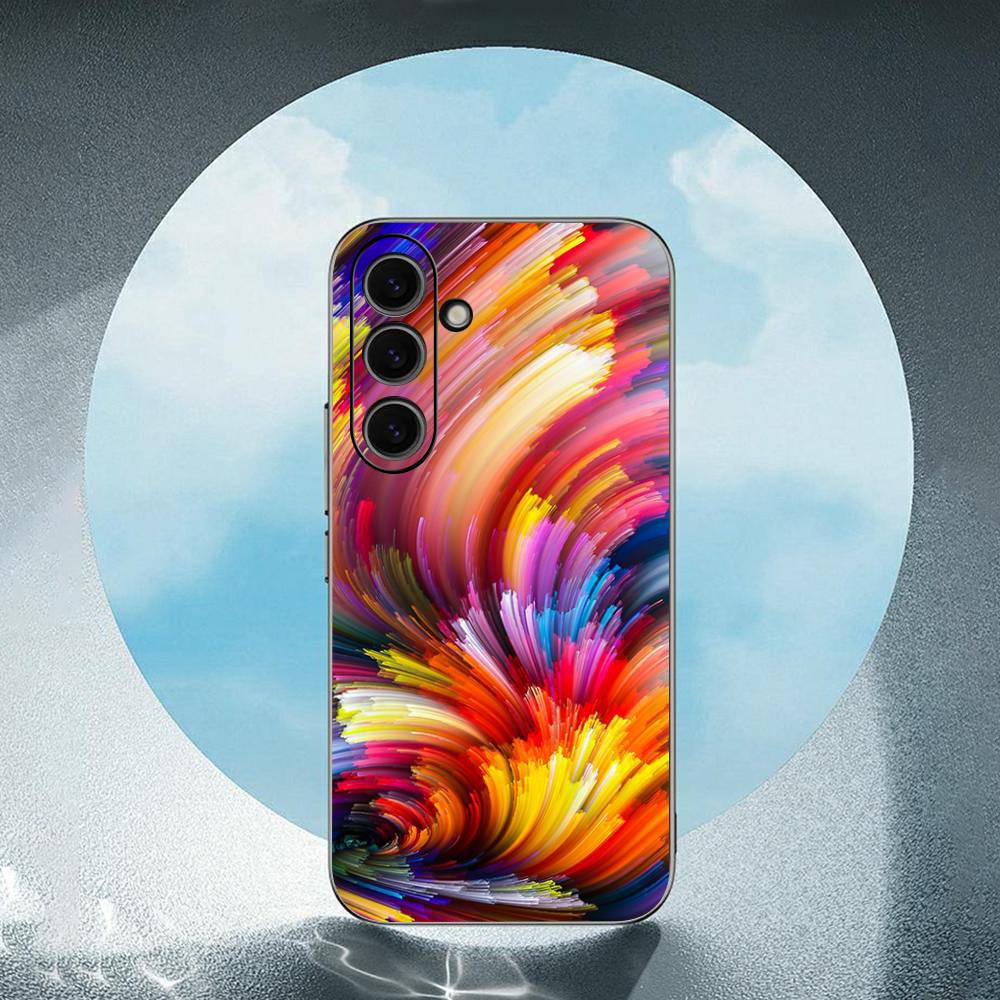 Модный Цветной Рисунок IMD Арт Для Samsung Galaxy S23 S24 S25 Ultra S22 Plus S21 Черный Мягкий Чехол Водонепроницаемый Мягкий Чехол
