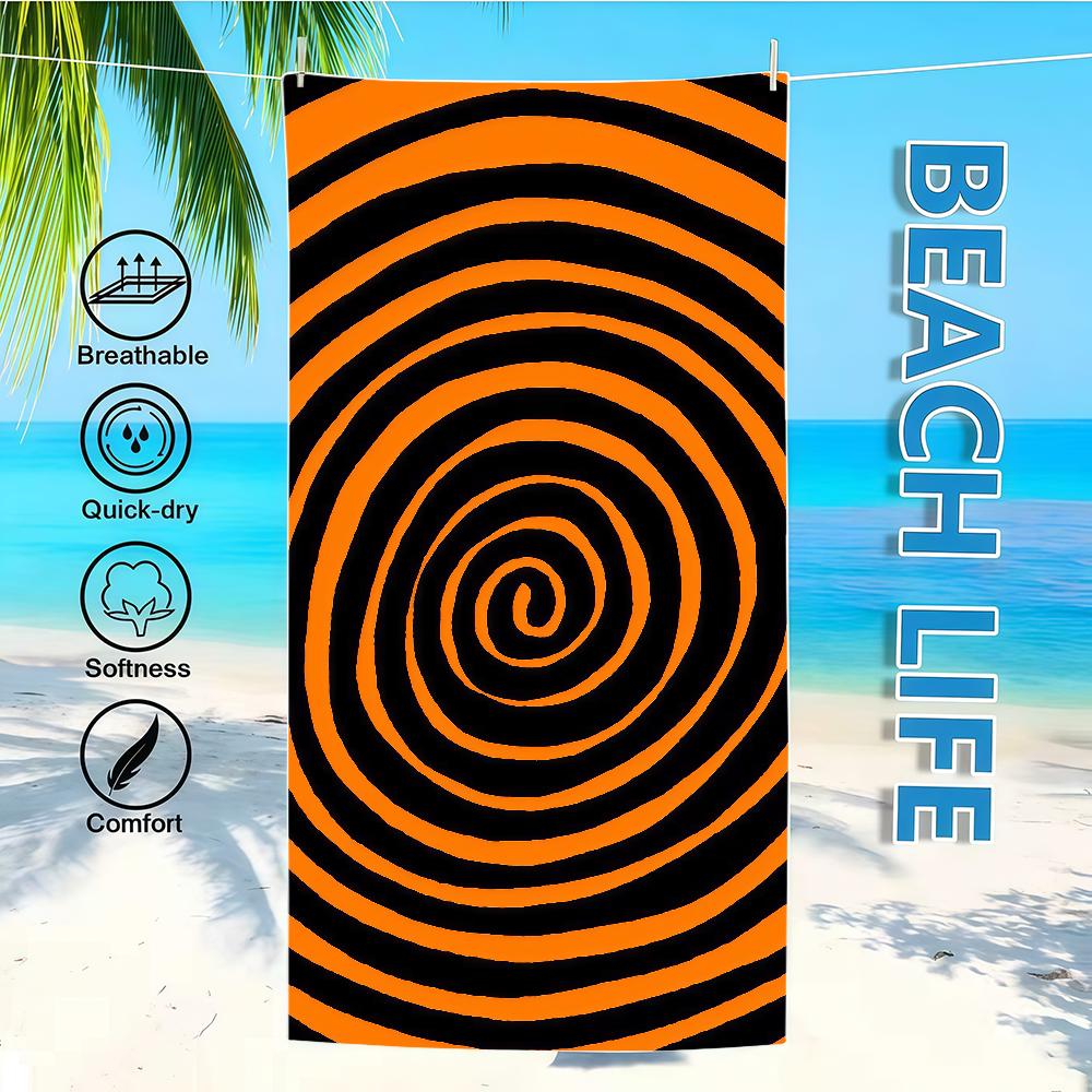 Полотенце Текстиль Халат Цветной Пляжный Быстросохнущий Легкий Портативный Кемпинг Спиральный Бассейн Узор Путешествие