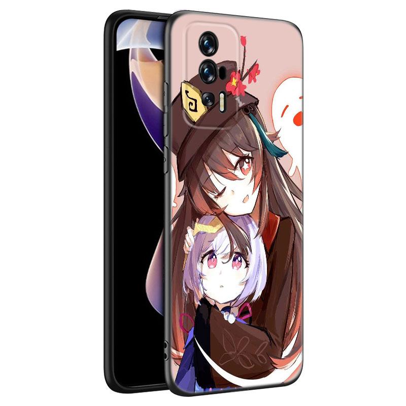 Hu Tao Genshin Impact Black Phone Case For Xiaomi Redmi 7A 8A 9A 10A 11A 9C 10C 12C 13C 11 Prime A1 A2 Plus 12 4G Note 9T 12R