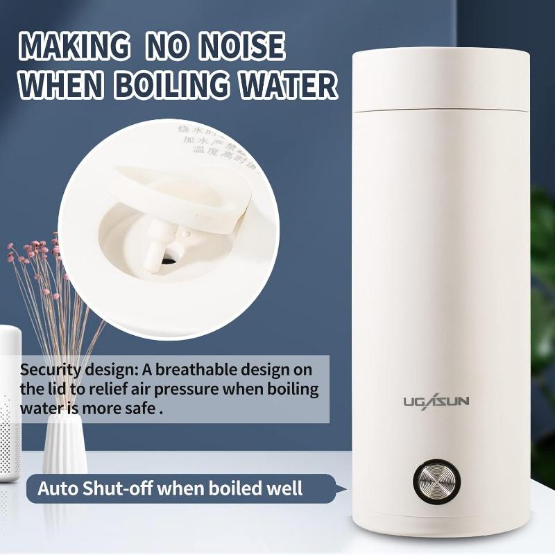 Портативный электрический чайник для кипячения воды - Дорожный чайник с автоматическим отключением - Портативный водонагреватель - Устройство для нагрева воды на одну чашку - 400 мл