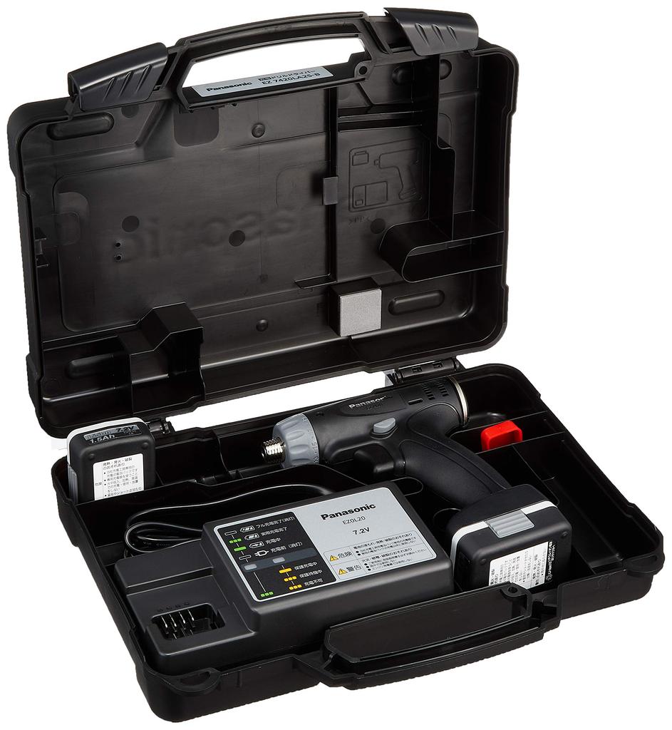 Panasonic Rechargeable Drill Driver Battery Pack X Included Slide Type M5 T Shape SLIMO and Light Mobile Black 7.2V 1.5Ah 2/Charger/Case 7.2V (Slim