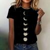 Women's T-shirt Cat Print Short Sleeve Summer Casual Wear Loose Top Fashion Round Neck Short Sleeve Women's Elegant T-shirt