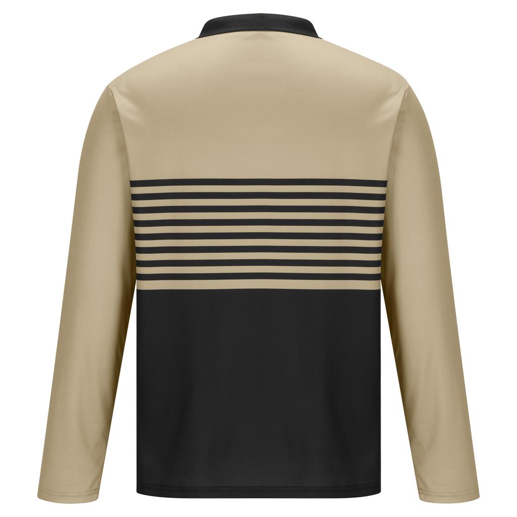 Рубашки поло весна осень мода карман мужской спортивный длинный рукав рубашка поло