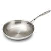 RUSTELA Commercial Stainless Steel Frying Pan, 26cm, Triple-Layer Construction, Induction Compatible, Dishwasher Safe, Uncoated, Suitable for Inductio