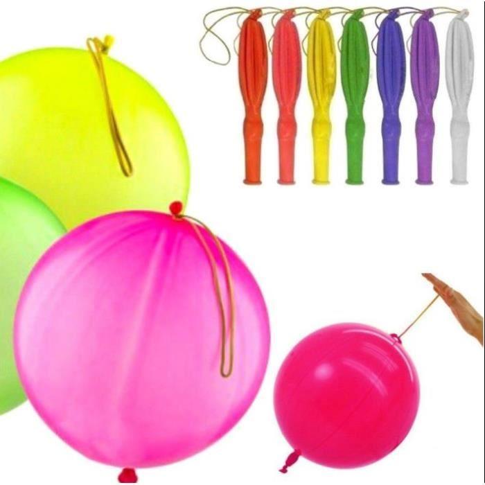 Ballon Punch Ball - Multi-couleur - 17 pièces - Élastique - Fête - Anniversaire