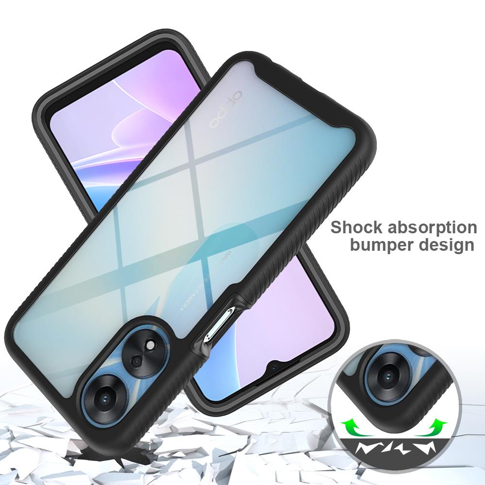 Гибридный противоударный чехол-броня 2 в 1 для OPPO A78 5G CPH2483 CPH2495 Рамка из ТПУ-пластика Прозрачная акриловая крышка Fundas