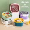 1200/1700ml Portable Lunch Box Microwave Bento Box with Tableware for Kids School Office Leak Proof Food Storage Container Boxes