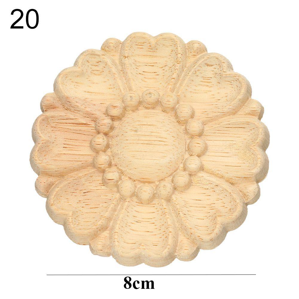 Украшение двери деревянные фигурки ремесла резьба по дереву декоративная деревянная резная угловая аппликация рамка