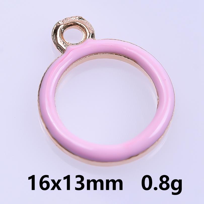 Pink Love Girl Accessories Enamel Bulk Charms For Jewelry Making Supplies Moon/Flower/Butterfly Pendants Charm DIY Earring Craft