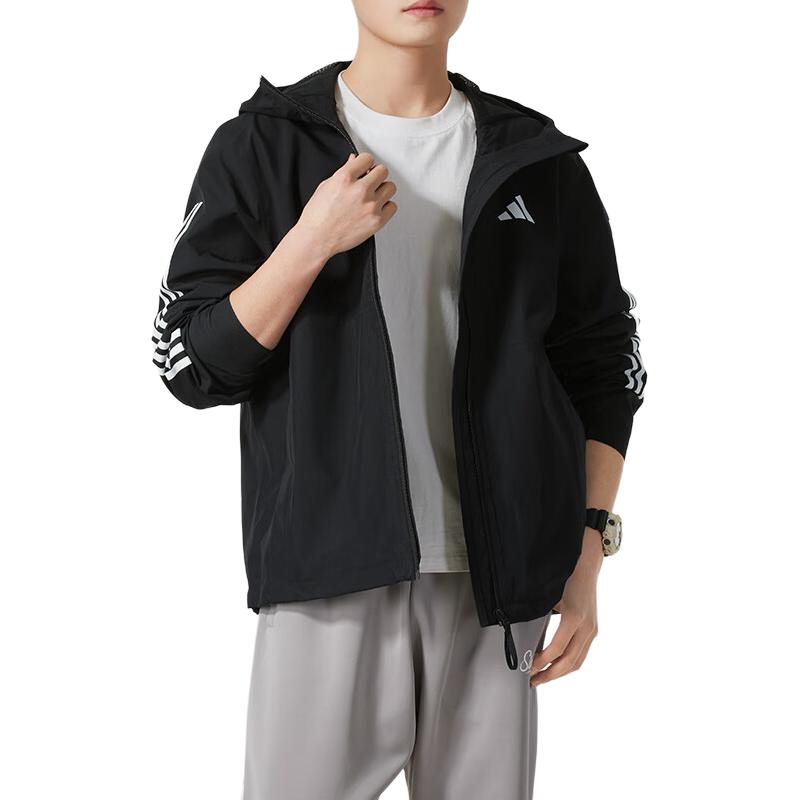 adidas ESSENTIALS Куртки и пальто с 3 полосками Мужские Черный JD1043