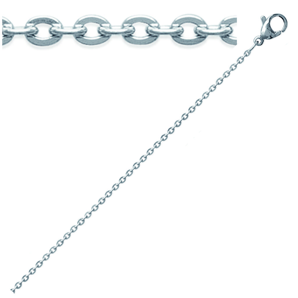Les Trésors De Lily [J9397] - Silver 'Forçat' Steel Chain - 45 Cm 1.5 Mm