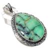 Chrysoprase Handmade 925 Sterling Silver Jewelry Pendant 2.60" T4i17