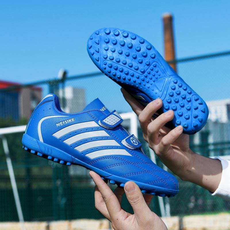 Children and Adolescents Large Size Shock-absorbing Non-slip Wear-resistant Velcro Short Nail Outdoor Football Shoes Training Shoes