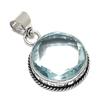 Подвеска из стерлингового серебра 925 пробы с натуральным аква-апатитом ручной работы 1,69 дюйма N9L82