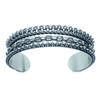 [K2406] - Silver 'Choreography' Steel Bracelet - 66 Mm 18 Mm