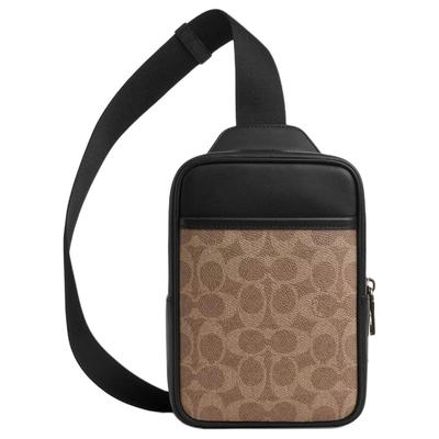Слинг-рюкзак Racer Signature из холста и кожи Мужской Повседневный Нагрудный Crossbody CCO68-QBNRX