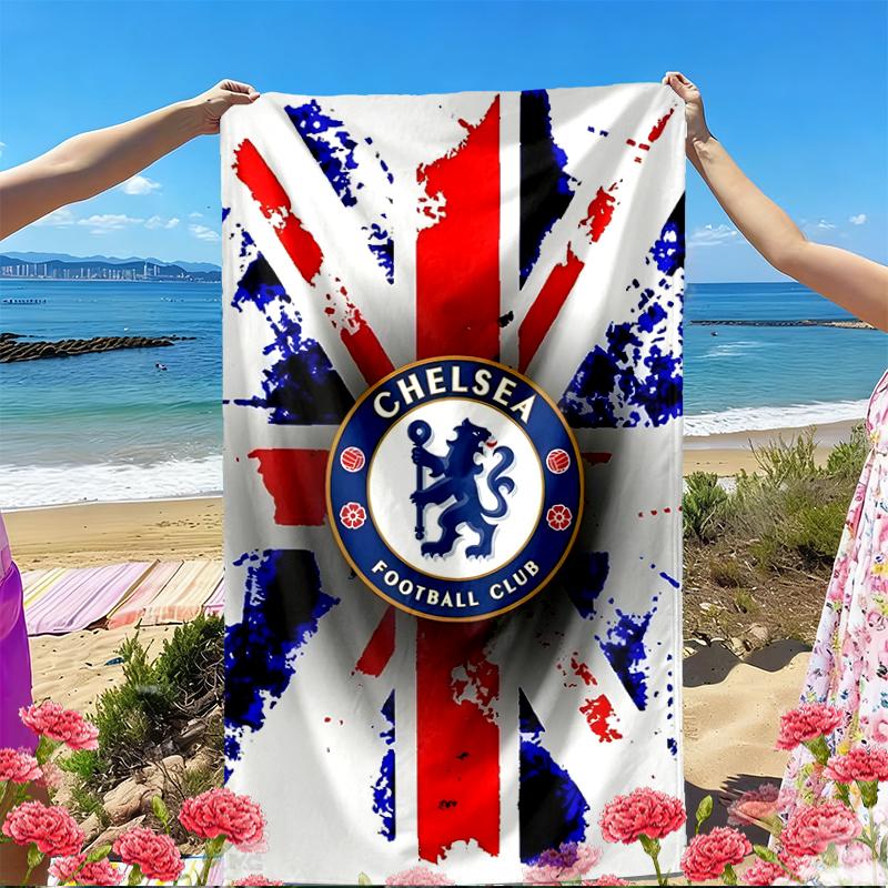 football club.C Print Beach Towel, Versatile Lightweight Absorbent Beach Towel for Pool Surf Yoga Bathroom, Perfect Birthday Holiday Gift