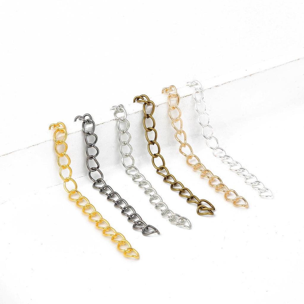 Цепочка-удлинитель и регулировочная цепочка для ожерелья, браслета, серег для DIY ювелирных аксессуаров