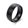 Mens Black Titanium Ring Stylish European American Fashion Jewelry for Men Trendy Accessories