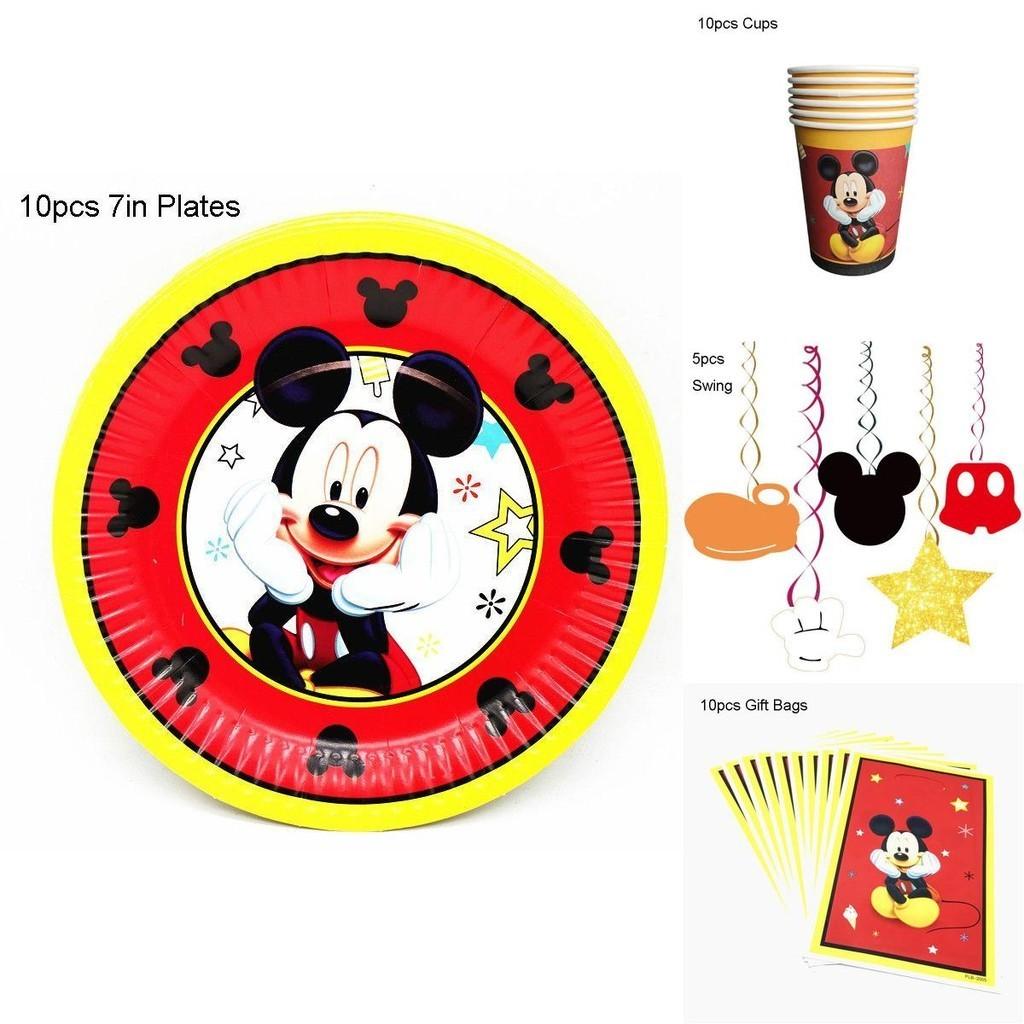 Принадлежности для тематической вечеринки Микки Мауса для радостного и праздничного празднования дня рождения
