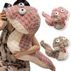 45-110cm Cartoon Giant Big Eyes Snake Plush Doll Pillow High Quality Soft Daze Pink Brown Big Head Snake Plush Toy Gift for Boys
