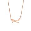 [Stonehenge]] Silver Ribbon Cubic Necklace Sc1793