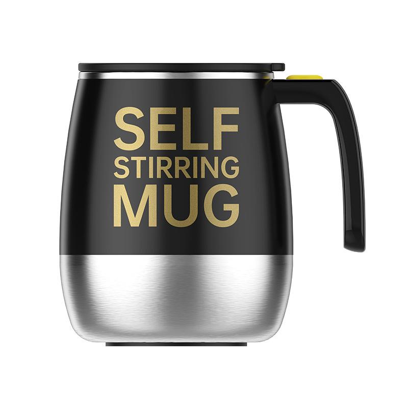 Автоматическая чашка для помешивания, портативная электрическая мешалка для кофе на батарейках, вращающаяся магнитная чашка для самостоятельного перемешивания из нержавеющей стали