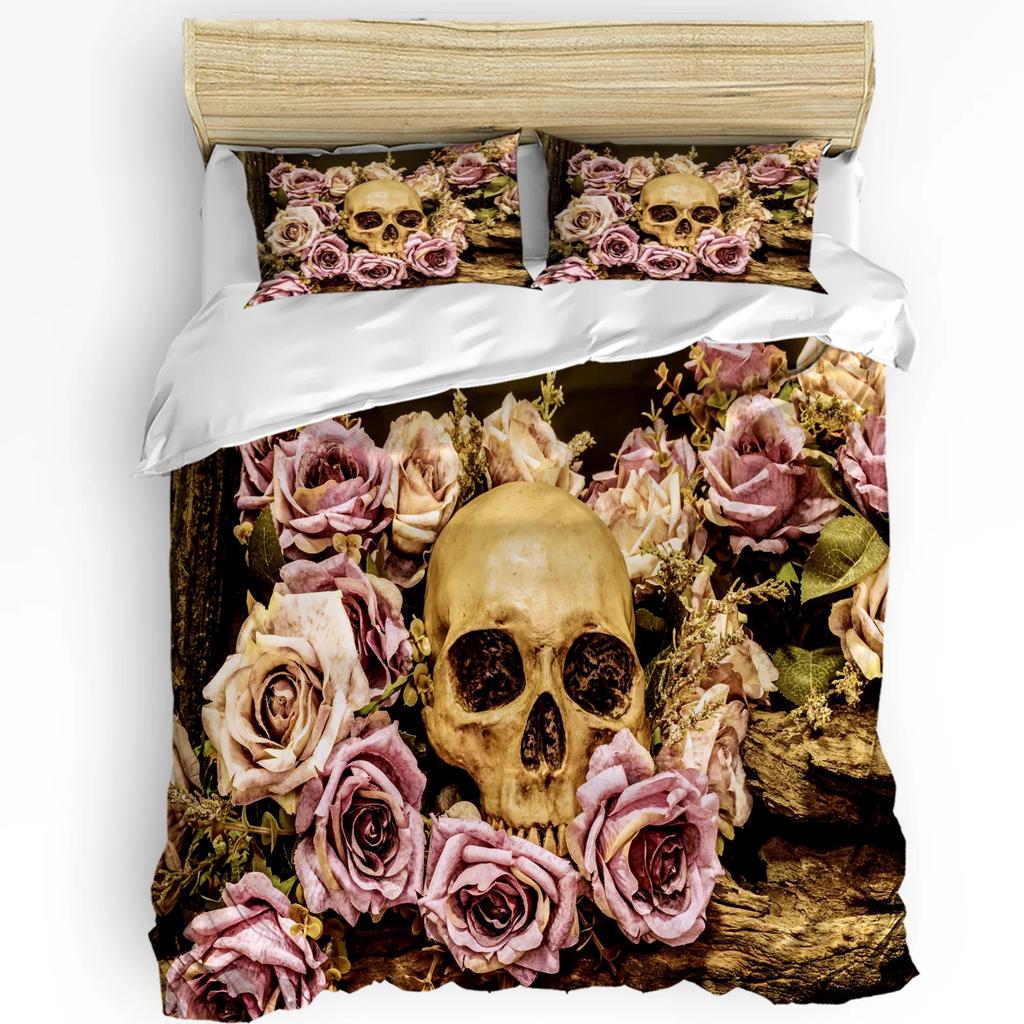 Piano Music Red Rose Flower Bedding Set 3pcs Duvet Cover Pillowcase Kids Adult Quilt Cover Double Bed Set Home Textile