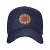 Old Canadian Broadcasting logo blue background Baseball Cap tea Hat Big Size Hat Golf Hat Unisex Womens Unisexs