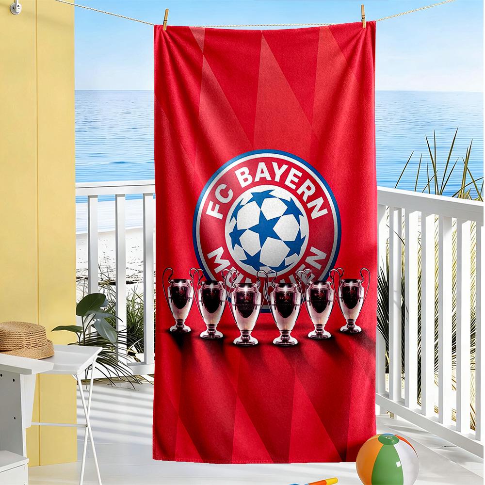 Bayern Munich Beach Towel Soft Durable Quick-Dry Comfortable Lightweight Suitable for Swimming, Gym, Camping, Yoga Vacation