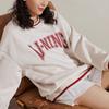 Li Ning Sports Lifestyle Series Letter Print Fleece Crew Neck Pullover Long Sleeve Sweatshirt Unisex Sweatshirt Flower-Gray Tile-Gray AWDTB51-1