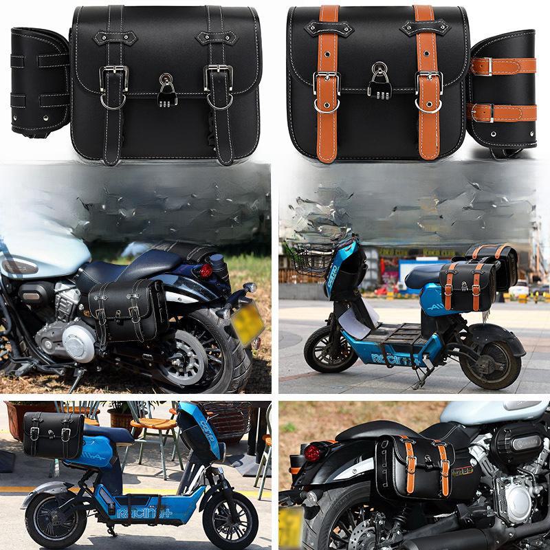 Retro Universal Waterproof Side Bag for Electric Car Motorcycles