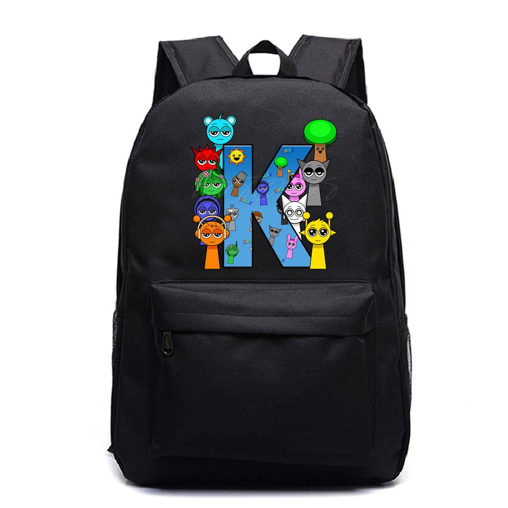 Leisure Travel Backpack Rhythm Box 26 Letter School Bag Elementary and Secondary School Students Peripheral Backpack Trend