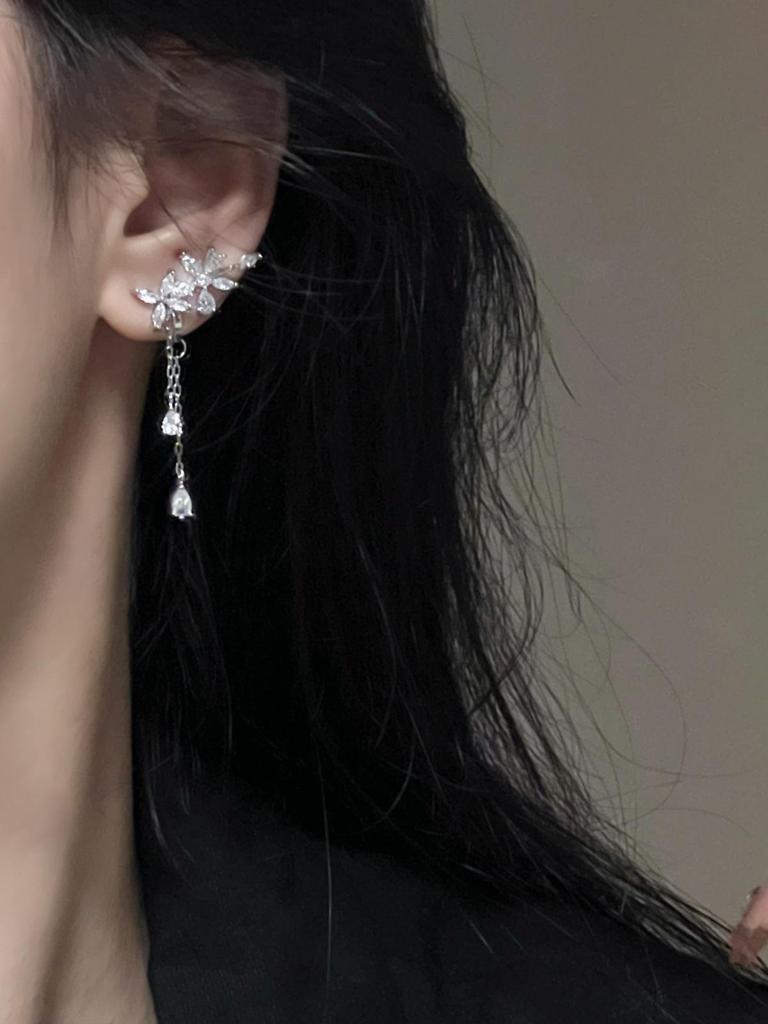 Элегантные серьги-бантики из серебра S925 с жемчугом для женщин, модный и высококлассный дизайн