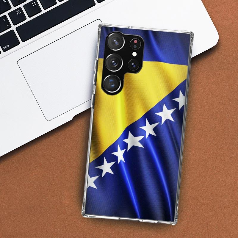 Чехол для телефона с флагом Боснии и Герцеговины для Samsung Galaxy S24 S23 S22 Ultra S21 S20 Fe S10 Plus S10E S9 S8 + Shell Coque