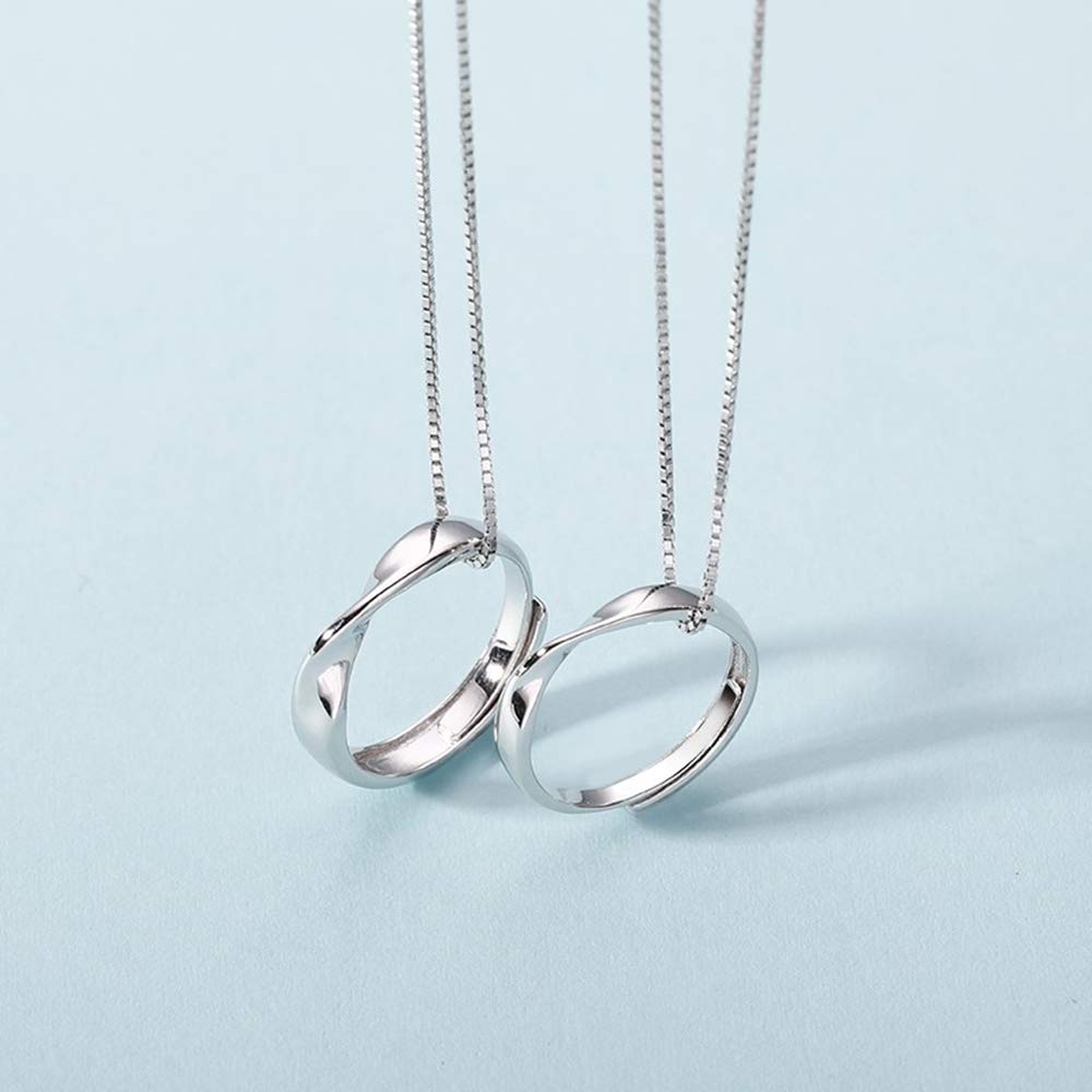 Kokoromilove Парное ожерелье Парное ожерелье Набор из 2 парных парных колец Доступно парное ожерелье Подарок на годовщину Стильная подарочная упаковка