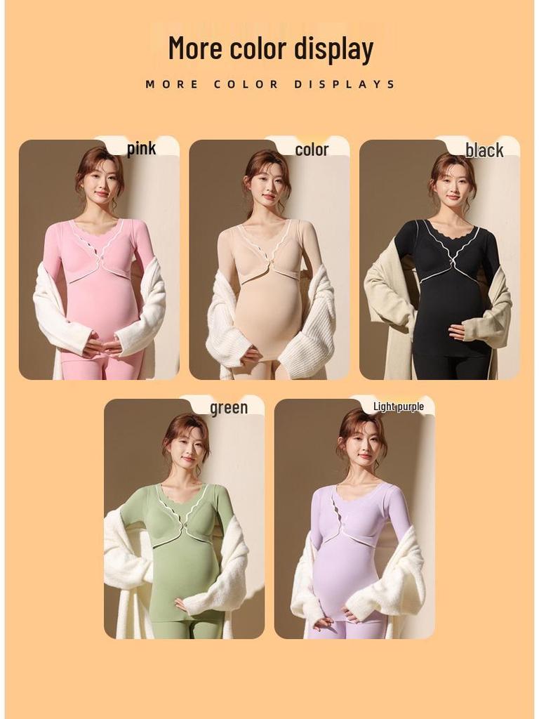 Thermal Maternity & Nursing Pajamas - All-Season, No Outerwear Needed, Ideal for Postpartum