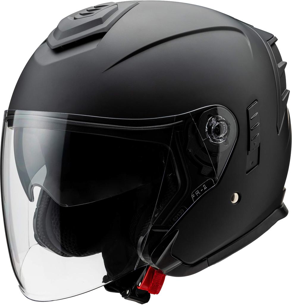 Marushin Jet Motorcycle Flat Size M MSJ2 1002324 JE-1 Helmet, Black, (57-58cm),