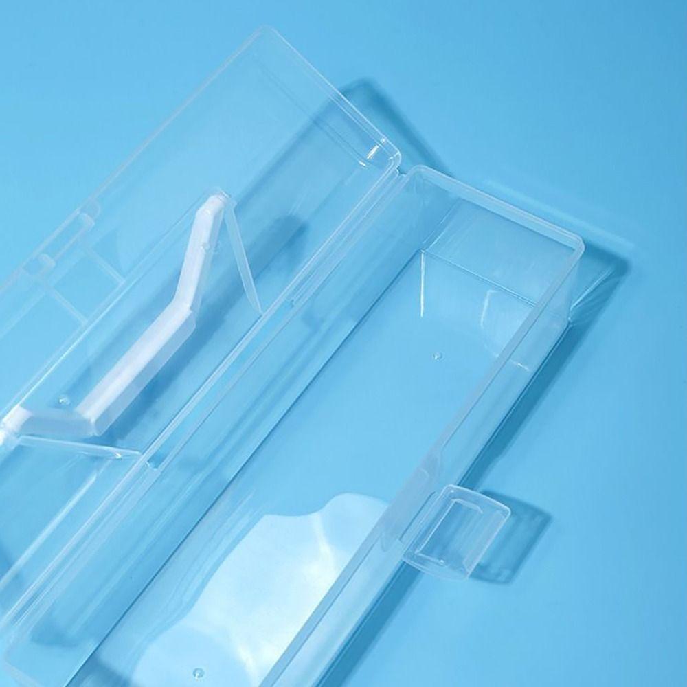 Прозрачный ящик для хранения, портативный футляр для ювелирных изделий, полезный настольный органайзер для школы, офиса, дома