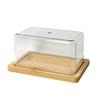 Large Capacity Countertop Butter Dish Plate with Acrylic Lid Kitchen Storage Butter Container Box Butter Tableware