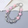 Double Mobile Phone Chain Beads Wrist Strap Keychain Girl Woman Anti-Lost Cell Phone Case Fashion Pendant Phone Lanyard
