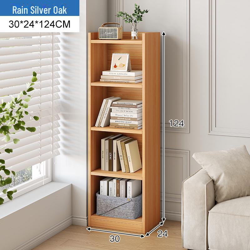Компактная угловая книжная полка: Небольшой узкий стеллаж для хранения вещей дома или в офисе