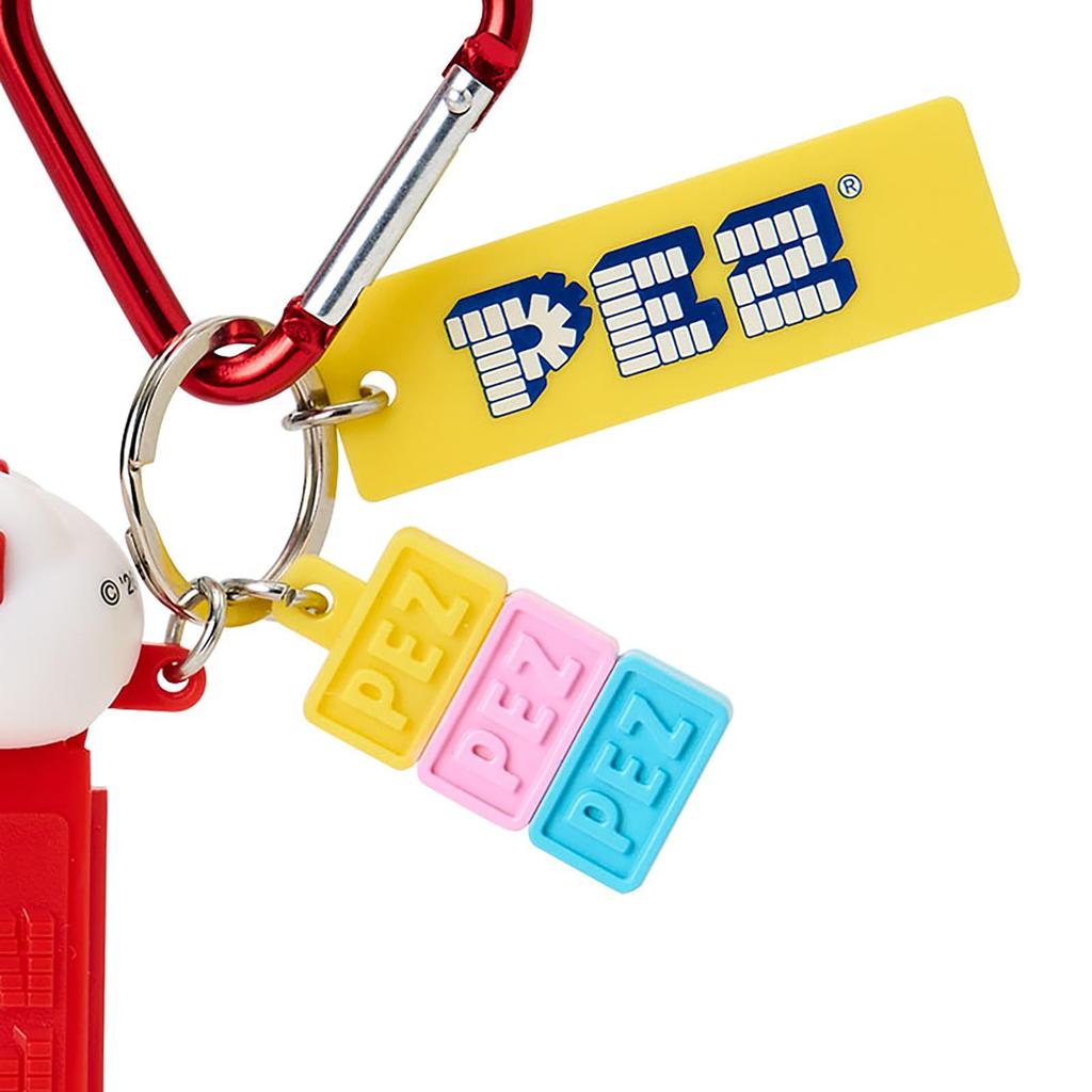 Sanrio PEZ Hello Kitty Keychain with 364223 Carabiner, Red,