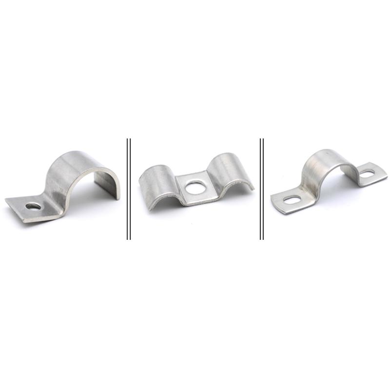 304 Stainless Steel P-type Single Side Pipe Clamp Half Single Hole Thickened Riding Card Throat Hoop Ohm Tube Card M3~M160