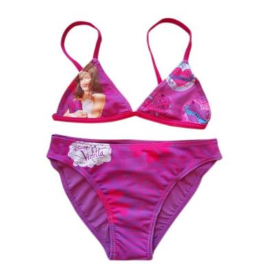 Раздельный купальник - Детский для девочки - Фиолетовый - Красивый принт певицы