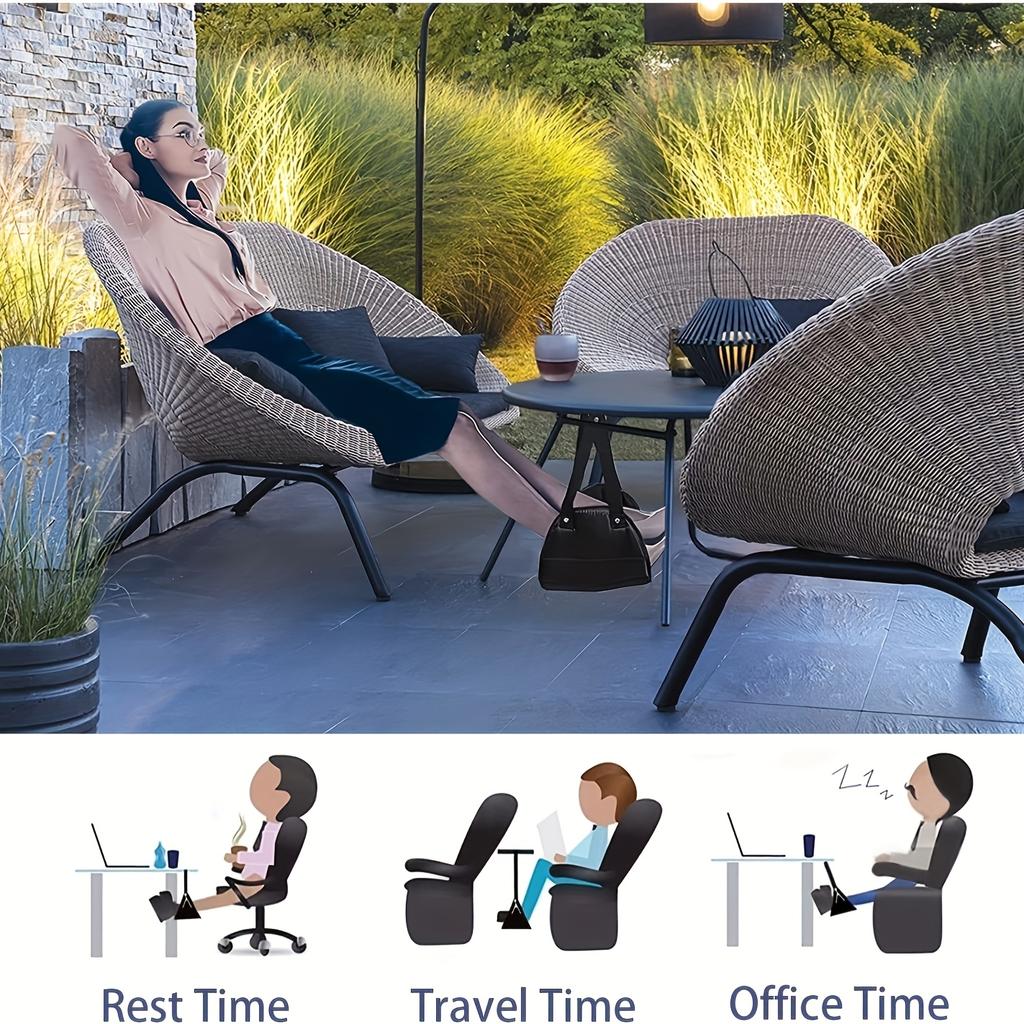 1pc Foot Hammock - Portable & Comfortable, Adjustable Straps with Durable Metal Buckles, Compact Design for Office, Airplane & High-Speed Rail Use