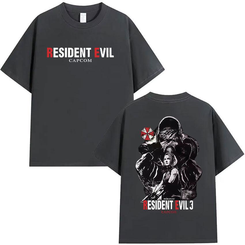 CAPCOM Game Resident Evil Graphic T Shirt Unisex Women Vintage Fashion Short Sleeve Tshirt Casual 100 Cotton Summer Streetwear