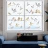 2Pcs Window Sticker Self-Adhesive Rainbow Prism Bird Anti-collision Window Clings for Home Decoration